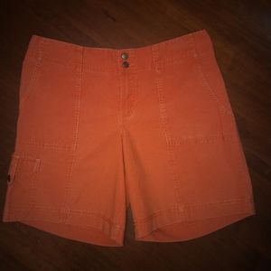 Eddie Bauer Rip Stop Mercer fit size 6P orange cargo shorts